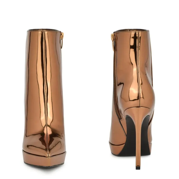 Danise Dress Booties Bronze Women Nine West Boots and Booties Danise Dress Booties Bronze Women Nine West Boots and Booties
