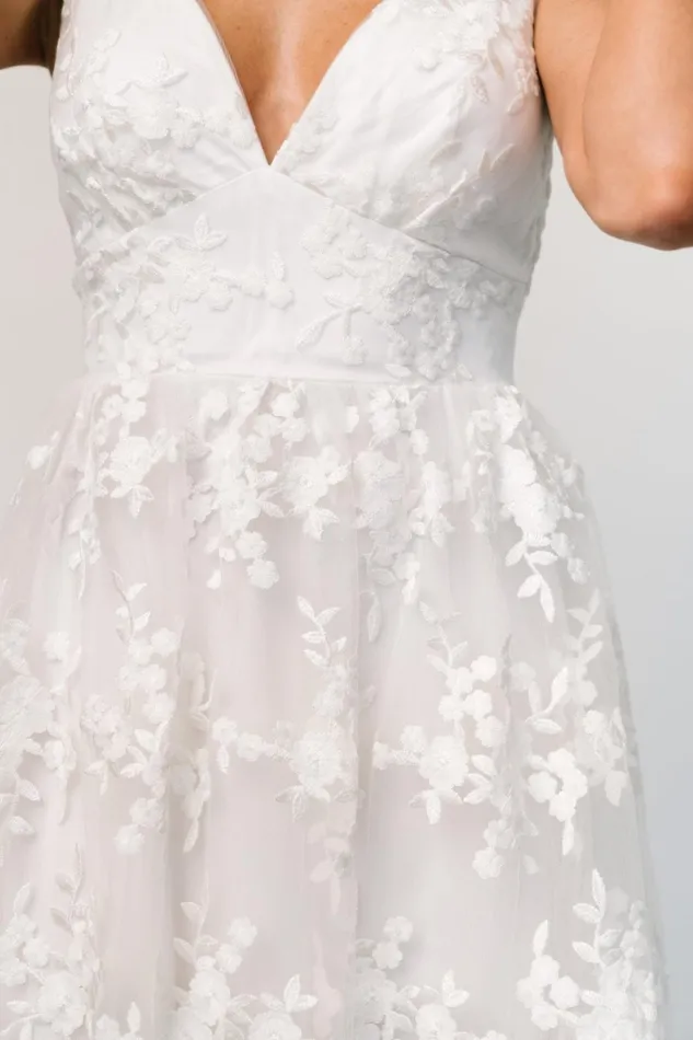 Dante Applique Midi Dress Off White Women Baltic Born Bridal Dante Applique Midi Dress Off White Women Baltic Born Bridal