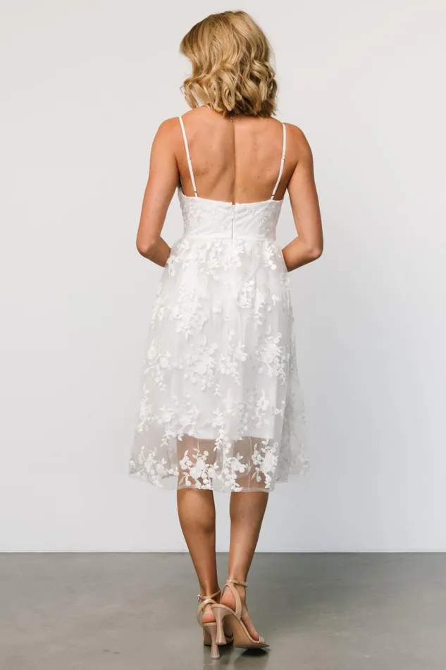 Dante Applique Midi Dress Off White Women Baltic Born Bridal Dante Applique Midi Dress Off White Women Baltic Born Bridal