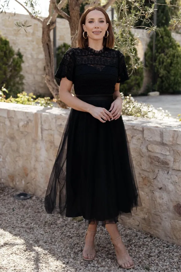 Darcy Tulle Midi Dress Black Women Baltic Born Tulle Styles