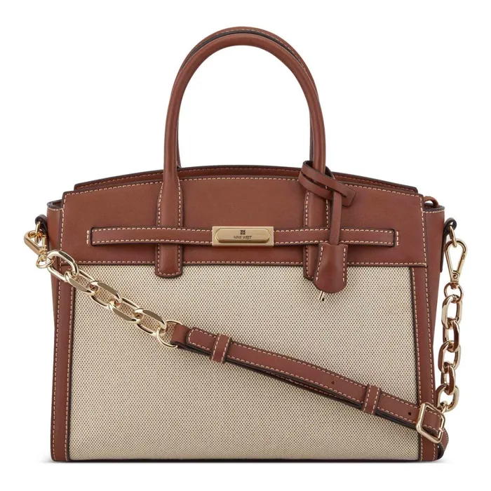 Dax Jet Set Satchel Natural Saddle Tan Women Nine West Satchels and Shoulder Bags