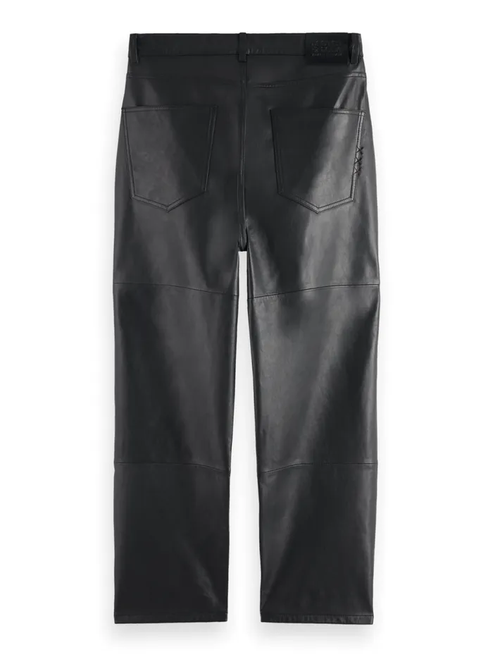 DEAN LEATHER 5POCKET PANTS Black Men Scotch and Soda Pants