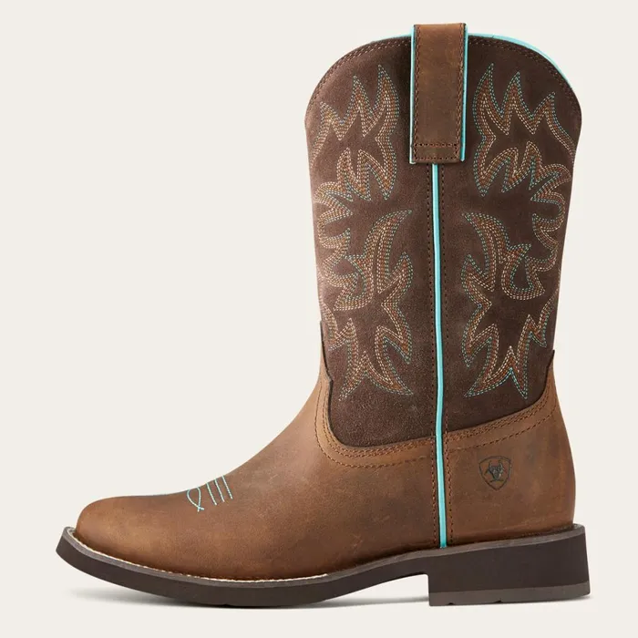 Delilah Round Toe Western Boot Distressed Brown Women Ariat Western Boots Delilah Round Toe Western Boot Distressed Brown Women Ariat Western Boots