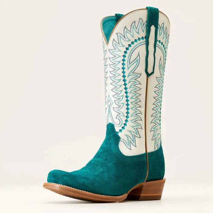 Derby Monroe Western Boot Ancient Turquoise Roughout Women Ariat Western Boots