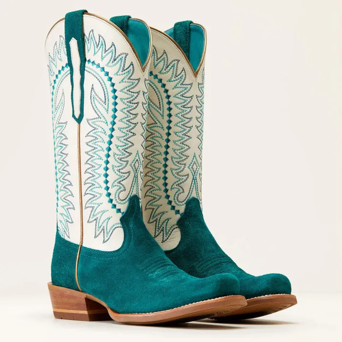 Derby Monroe Western Boot Ancient Turquoise Roughout Women Ariat Western Boots Derby Monroe Western Boot Ancient Turquoise Roughout Women Ariat Western Boots