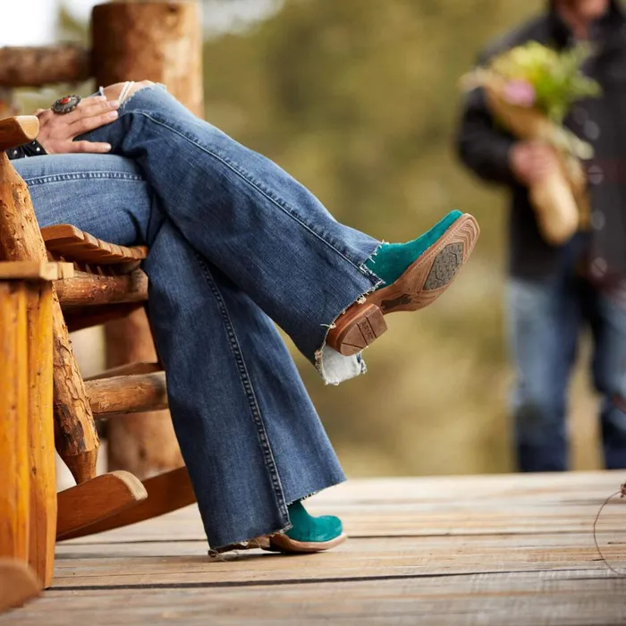 Derby Monroe Western Boot Ancient Turquoise Roughout Women Ariat Western Boots Derby Monroe Western Boot Ancient Turquoise Roughout Women Ariat Western Boots