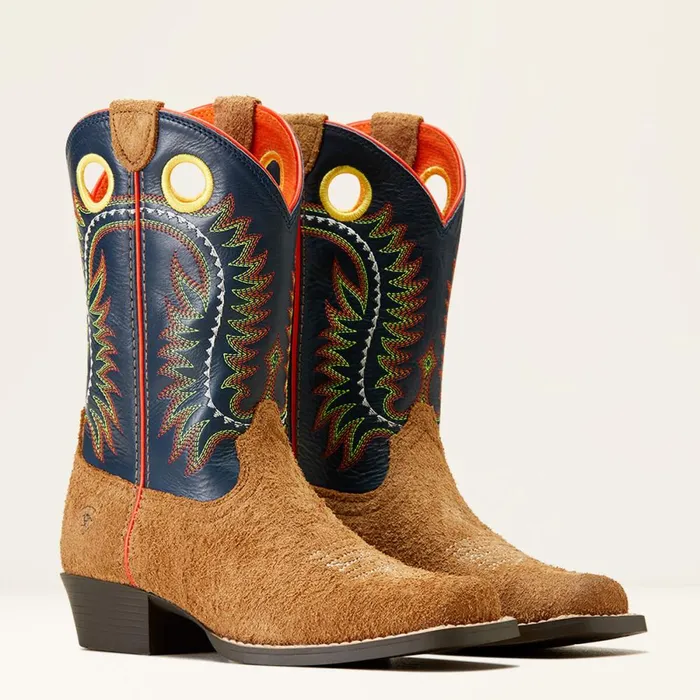 Derby Monroe Western Boot Tan Roughout Kids Ariat Big Kids039 Footwear