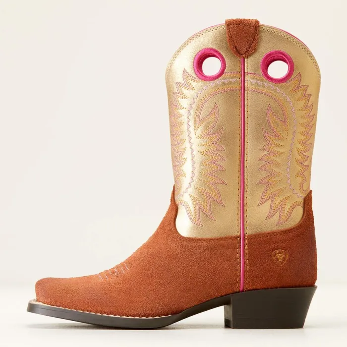 Derby Monroe Western Boot Terracotta Roughout Kids Ariat Big Kids039 Footwear