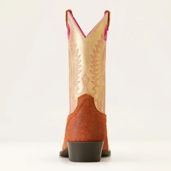 Derby Monroe Western Boot Terracotta Roughout Kids Ariat Big Kids039 Footwear