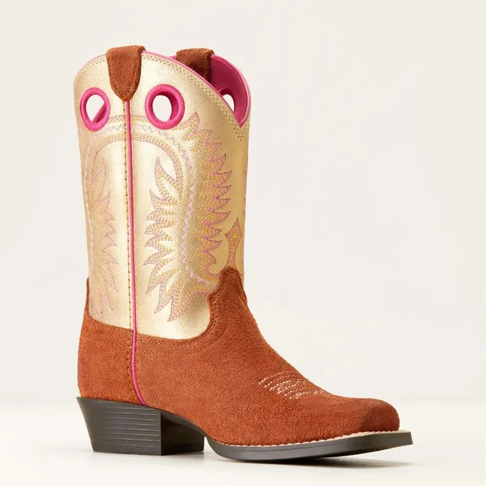 Derby Monroe Western Boot Terracotta Roughout Kids Ariat Big Kids039 Footwear