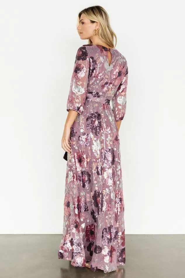 Destiny Sequin Maxi Dress Lilac Floral Women Baltic Born Mother Of The Bride Destiny Sequin Maxi Dress Lilac Floral Women Baltic Born Mother Of The Bride