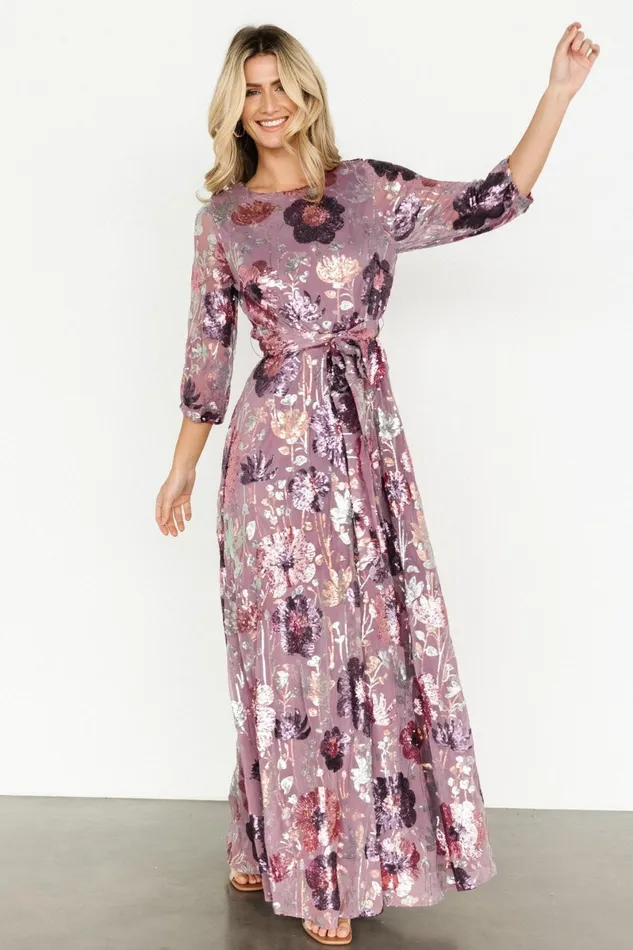 Destiny Sequin Maxi Dress Lilac Floral Women Baltic Born Mother Of The Bride Destiny Sequin Maxi Dress Lilac Floral Women Baltic Born Mother Of The Bride