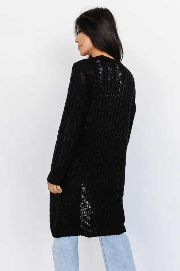 Devman Knit Cardigan Black Women Baltic Born Cardigans Devman Knit Cardigan Black Women Baltic Born Cardigans