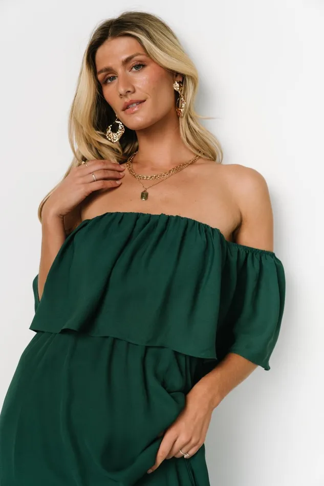 Diana Off Shoulder Maxi Dress Emerald Women Baltic Born Mother Of The Bride Diana Off Shoulder Maxi Dress Emerald Women Baltic Born Mother Of The Bride