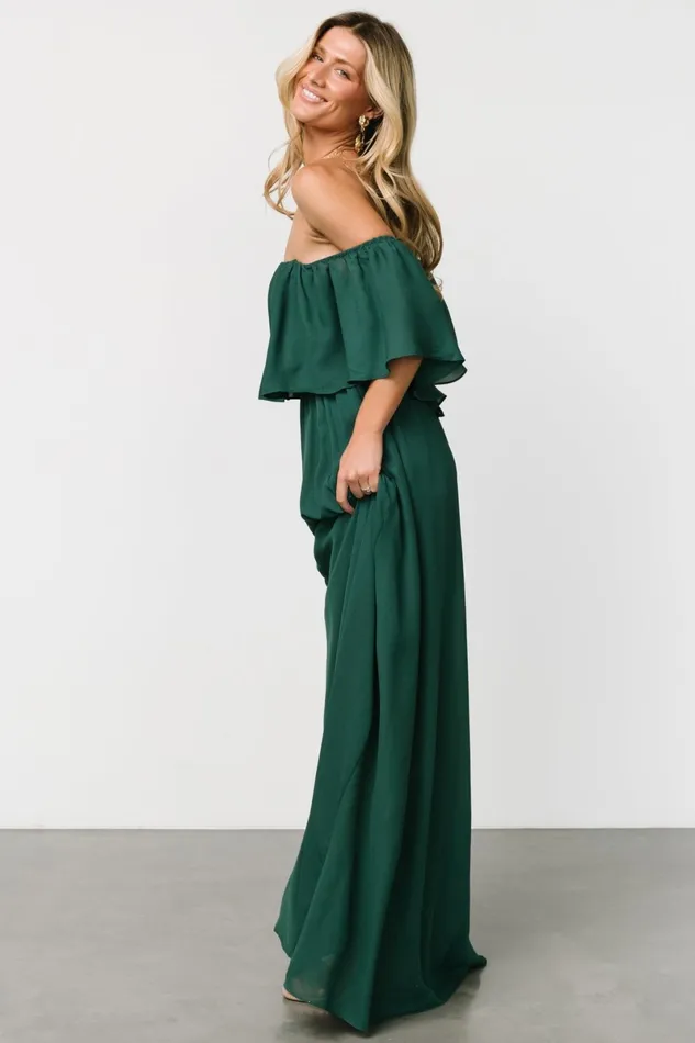 Diana Off Shoulder Maxi Dress Emerald Women Baltic Born Mother Of The Bride Diana Off Shoulder Maxi Dress Emerald Women Baltic Born Mother Of The Bride
