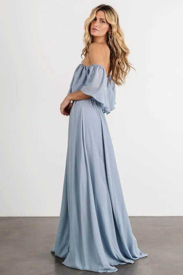 Diana Off Shoulder Maxi Dress Light Blue Women Baltic Born Mother Of The Bride Diana Off Shoulder Maxi Dress Light Blue Women Baltic Born Mother Of The Bride
