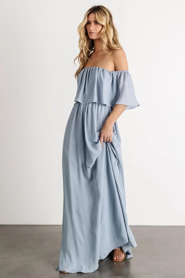 Diana Off Shoulder Maxi Dress Light Blue Women Baltic Born Mother Of The Bride Diana Off Shoulder Maxi Dress Light Blue Women Baltic Born Mother Of The Bride