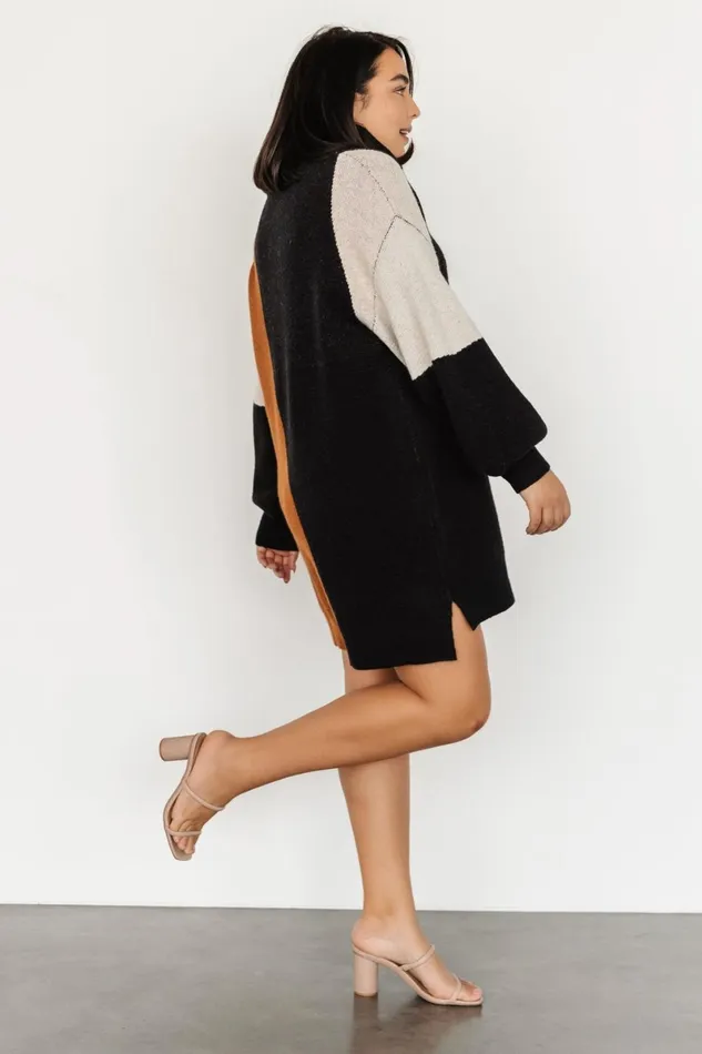 Diego Sweater Dress Black Multi Women Baltic Born Short Dresses Diego Sweater Dress Black Multi Women Baltic Born Short Dresses