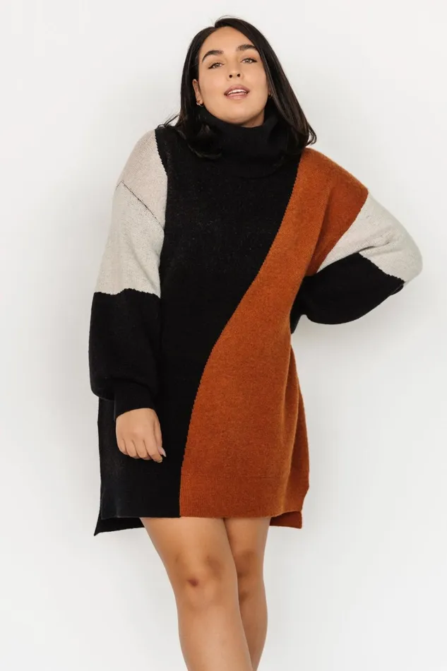 Diego Sweater Dress Black Multi Women Baltic Born Short Dresses Diego Sweater Dress Black Multi Women Baltic Born Short Dresses