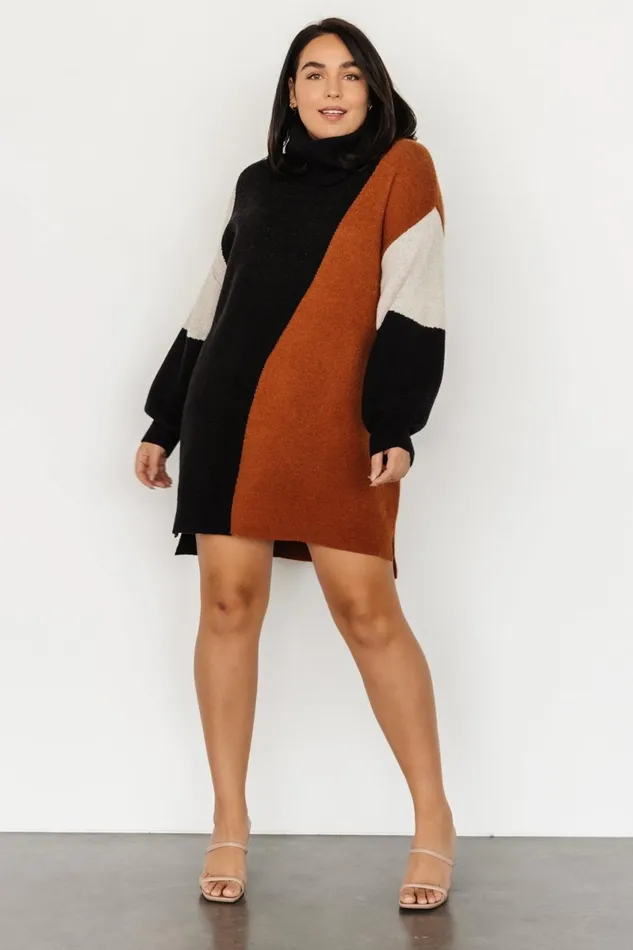 Diego Sweater Dress Black Multi Women Baltic Born Short Dresses Diego Sweater Dress Black Multi Women Baltic Born Short Dresses