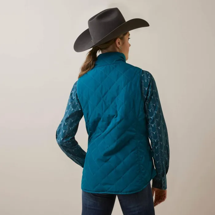 Dilon Reversible Insulated Vest Deep Lagoon Women Ariat Jackets and Vests
