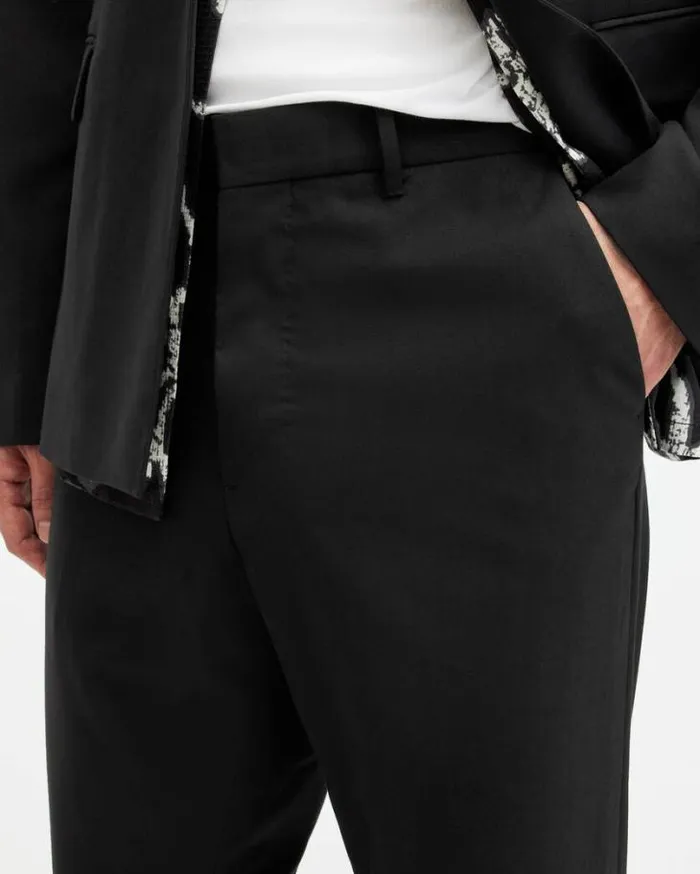 Dima Stretch Skinny Fit Pants Black Men AllSaints Pants
