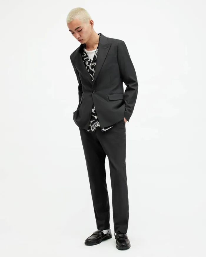 Dima Stretch Skinny Fit Pants Black Men AllSaints Pants