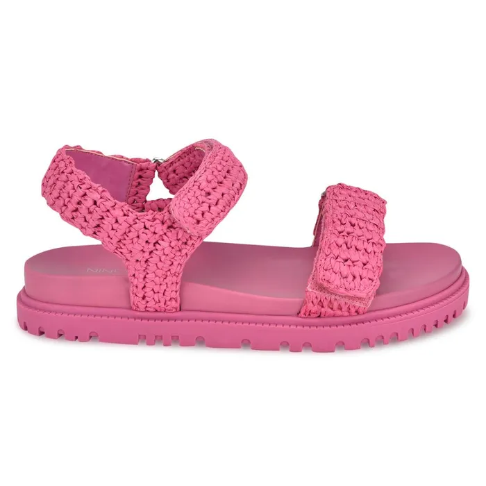 Dinrah Footbed Sandals Pink Women Nine West Low Heel
