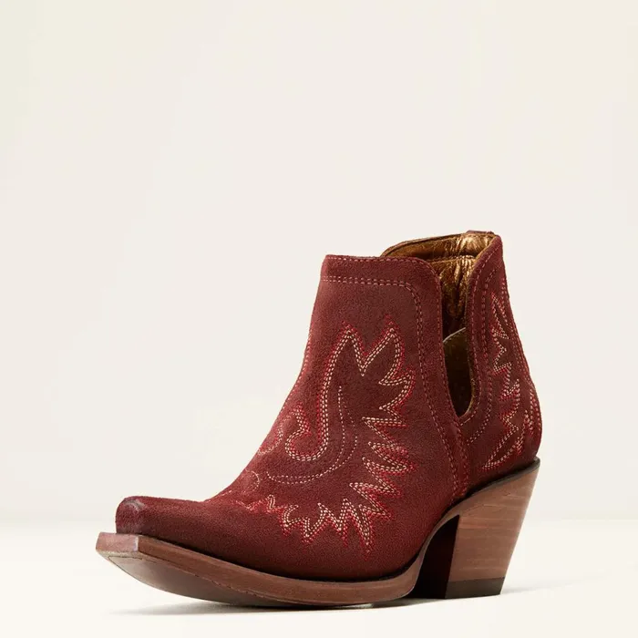 Dixon Bootie Merlot Suede Women Ariat Western Boots