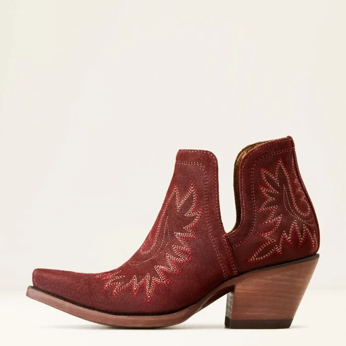 Dixon Bootie Merlot Suede Women Ariat Western Boots Dixon Bootie Merlot Suede Women Ariat Western Boots