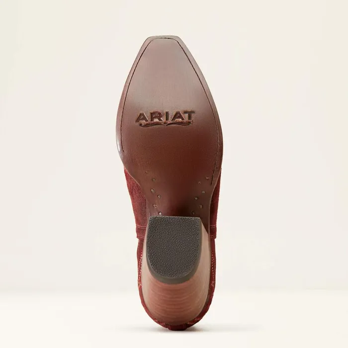 Dixon Bootie Merlot Suede Women Ariat Western Boots Dixon Bootie Merlot Suede Women Ariat Western Boots