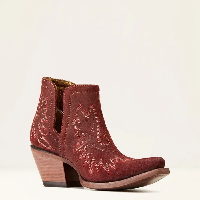 Dixon Bootie Merlot Suede Women Ariat Western Boots Dixon Bootie Merlot Suede Women Ariat Western Boots