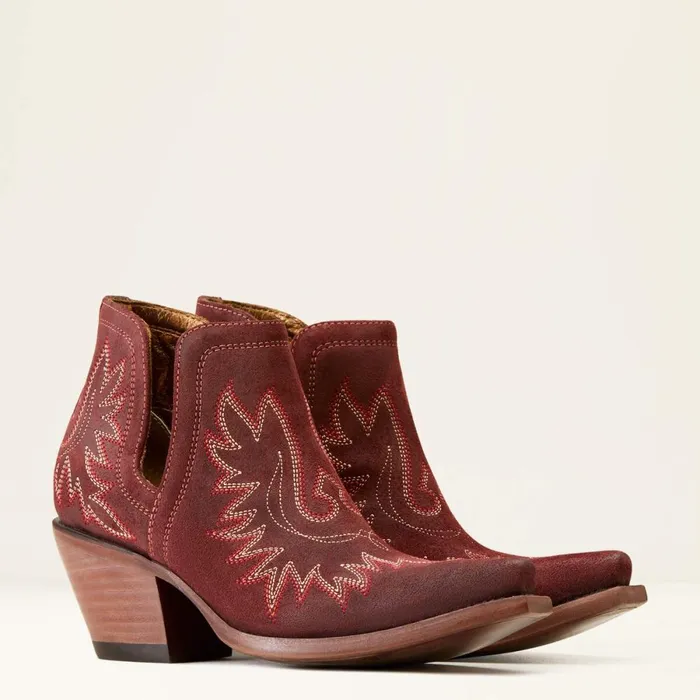 Dixon Bootie Merlot Suede Women Ariat Western Boots Dixon Bootie Merlot Suede Women Ariat Western Boots