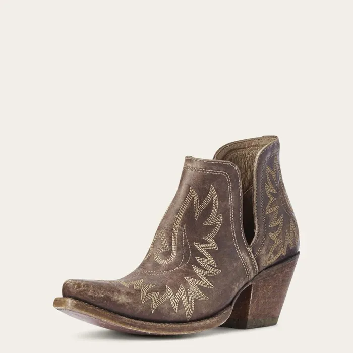 Dixon Bootie Naturally Distressed Brown Women Ariat Western Boots