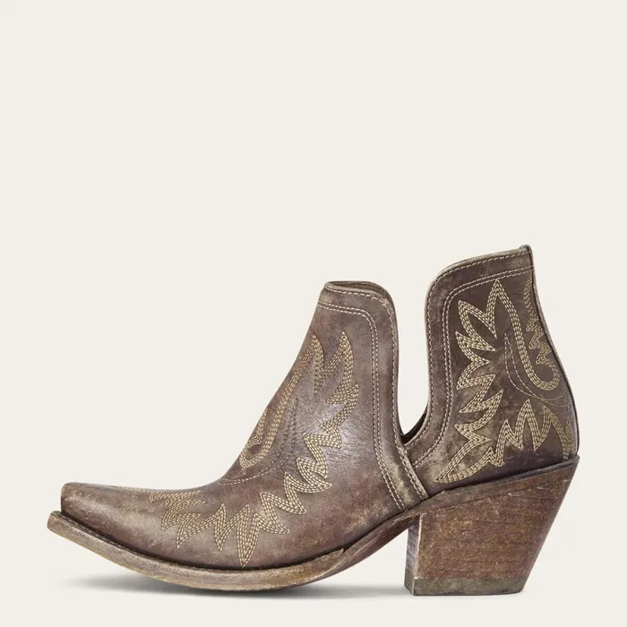 Dixon Bootie Naturally Distressed Brown Women Ariat Western Boots Dixon Bootie Naturally Distressed Brown Women Ariat Western Boots