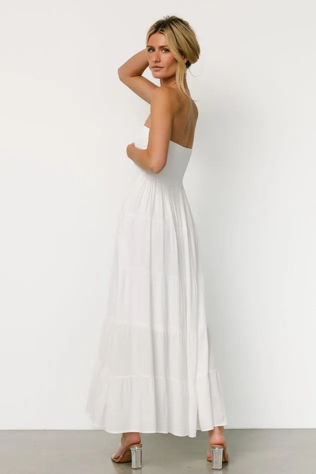 Domenica Strapless Maxi Dress Off White Women Baltic Born Bridal Domenica Strapless Maxi Dress Off White Women Baltic Born Bridal