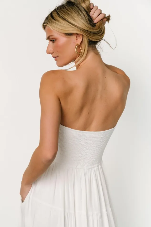 Domenica Strapless Maxi Dress Off White Women Baltic Born Bridal Domenica Strapless Maxi Dress Off White Women Baltic Born Bridal