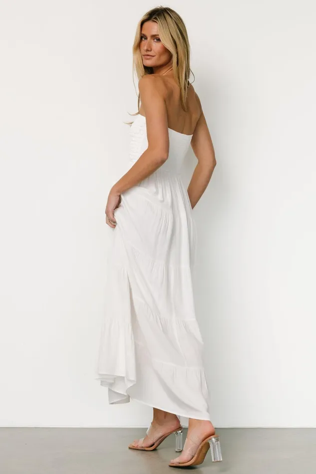 Domenica Strapless Maxi Dress Off White Women Baltic Born Bridal Domenica Strapless Maxi Dress Off White Women Baltic Born Bridal