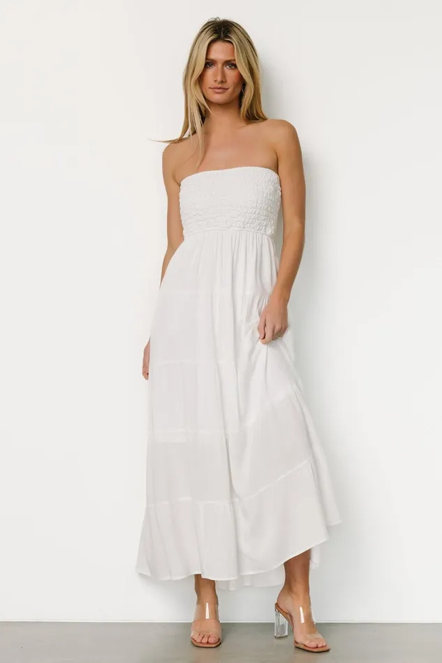 Domenica Strapless Maxi Dress Off White Women Baltic Born Bridal Domenica Strapless Maxi Dress Off White Women Baltic Born Bridal