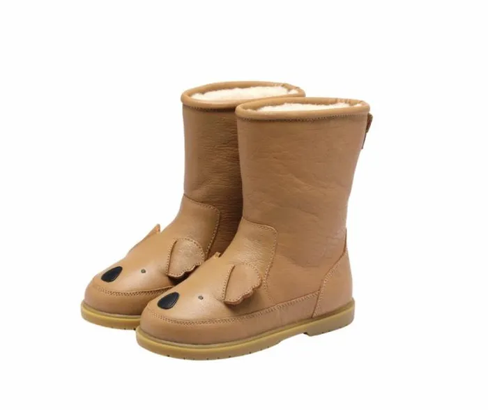 Donsje Amsterdam Animal Styles Boys Wadudu Classic Boots Truffle Leather