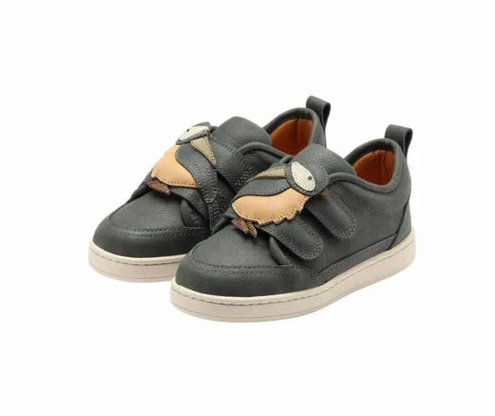 Donsje Amsterdam Animal Styles Girls Kien Sneakers Petrol Leather