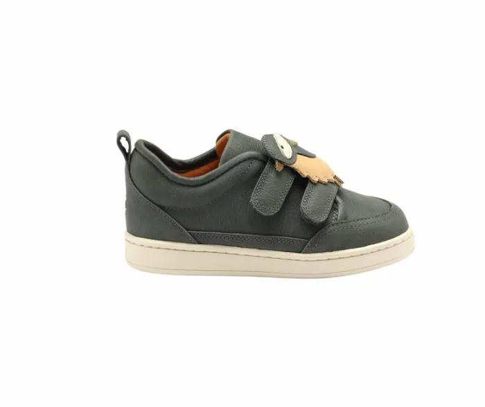 Donsje Amsterdam Animal Styles Girls Kien Sneakers Petrol Leather