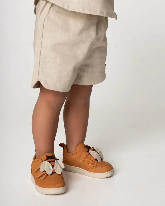 Donsje Amsterdam Animal Styles Girls Kien Sneakers Toffee Nubuck