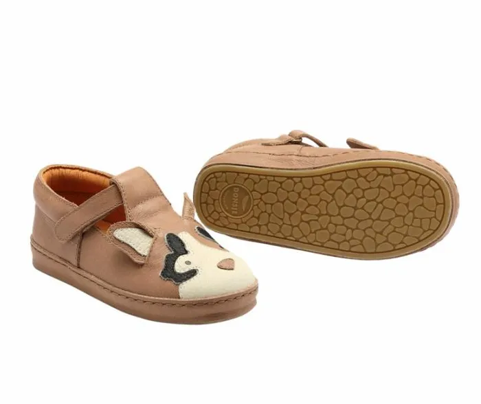 Donsje Amsterdam Animal Styles Girls Xan Exclusive Shoes Hazelnut Leather