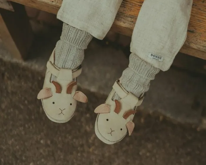 Donsje Amsterdam Animal Styles Girls Xan Special Shoes Cream Betting Leather