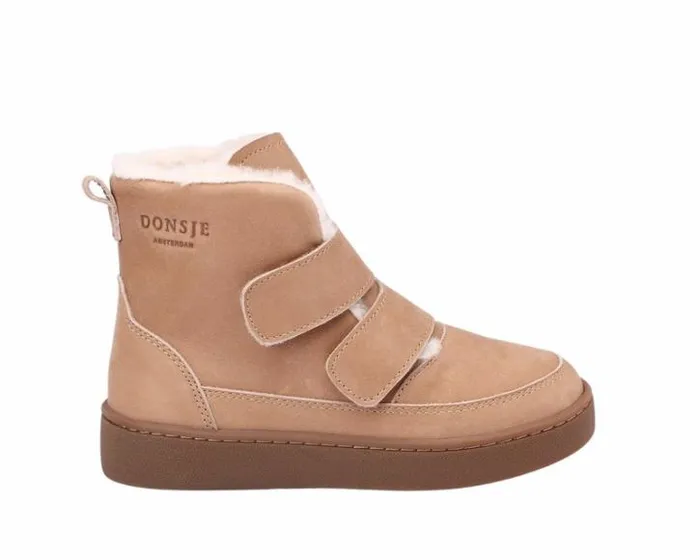 Donsje Amsterdam Ankle Boots Girls Clenn Boots Beige Leather