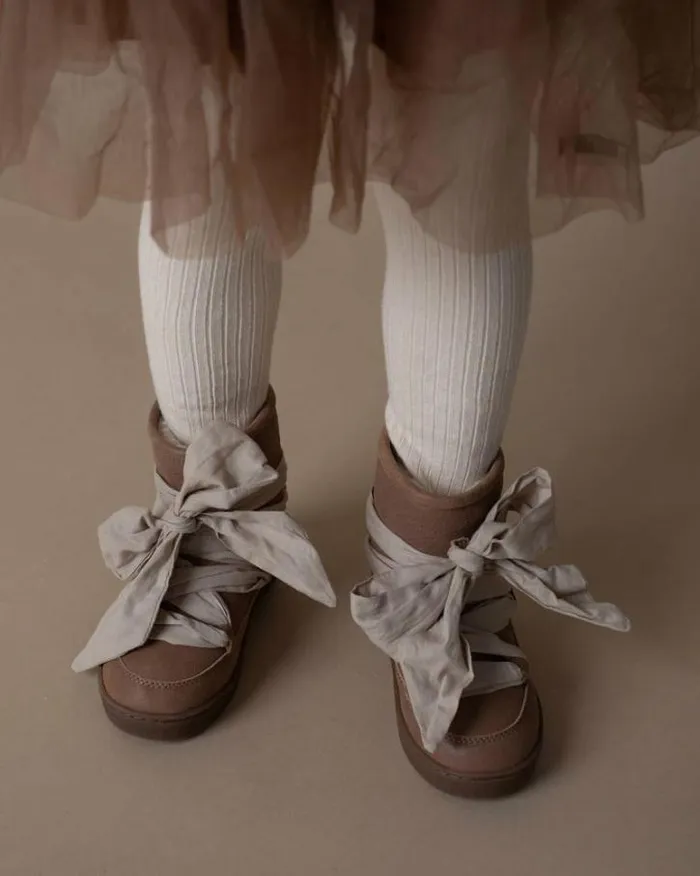 Donsje Amsterdam Ankle Boots Girls Ganza Boots Milk Chocolate Leather
