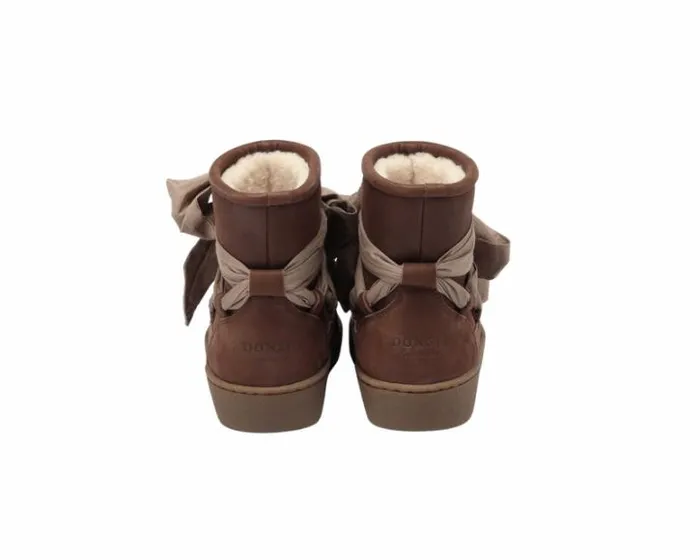 Donsje Amsterdam Ankle Boots Girls Ganza Boots Milk Chocolate Leather