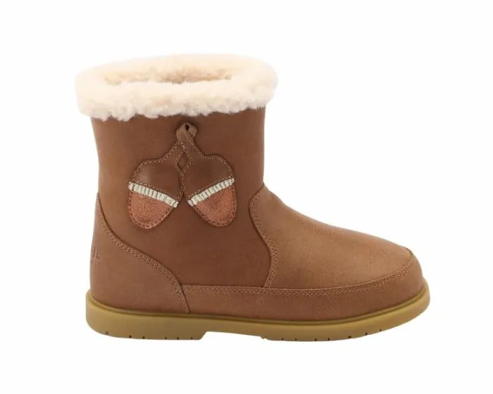 Donsje Amsterdam Ankle Boots Girls Trene Boots Chestnut Leather