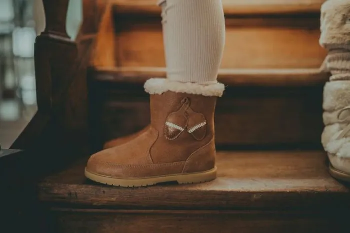 Donsje Amsterdam Ankle Boots Girls Trene Boots Chestnut Leather